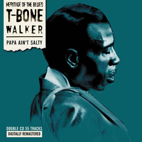 "T-Bone Walker CD cover with a man's profile on a teal background."