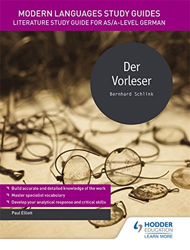 "Book cover with glasses and magnifying glasses on a table, with purple and grey accents."