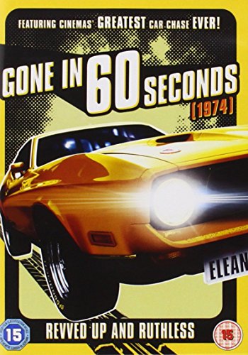 A yellow car is prominently featured on the DVD cover of "Gone In 60 Seconds."