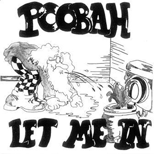 "Black and white cartoon illustration of a man vomiting into a toilet."