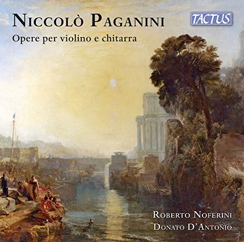 "CD cover featuring a serene landscape painting with classical ruins and figures."