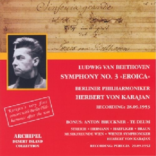 "CD cover with Beethoven portrait, red and yellow background, white text, and musical notes."