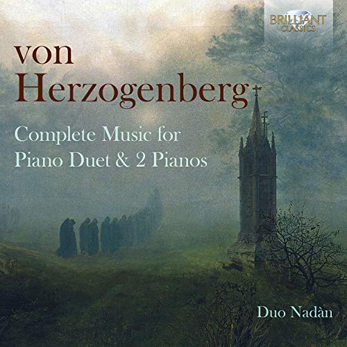 A CD cover featuring a misty landscape with a church and procession.