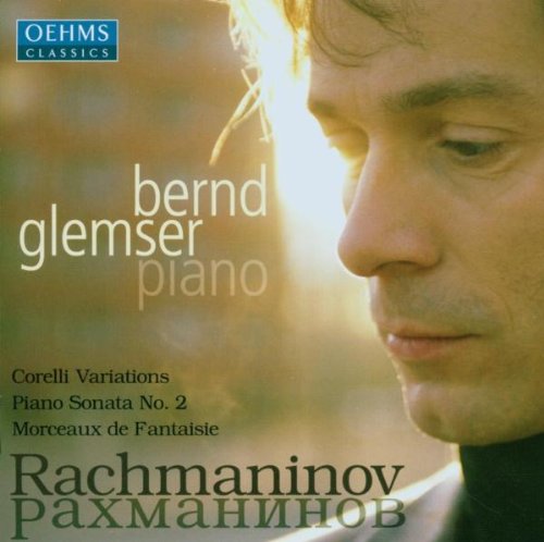"CD cover featuring a close-up of pianist Bernd Glemser's face with blurred background."