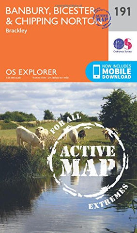 OS Explorer Map Active (191) Banbury, Bicester and Chipping Norton (OS Explorer Active Map)