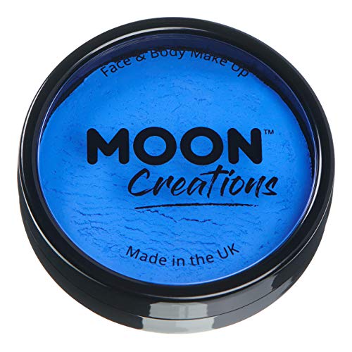 Pro Face & Body Paint Cake Pots by Moon Creations - Royal Blue - Professional Water Based Face Paint Makeup for Adults, Kids - 36g