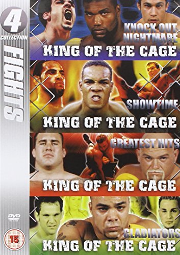 "DVD cover featuring a collage of boxers with 'King of the Cage' text."