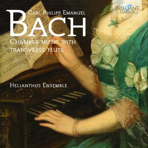 A CD cover featuring a 18th-century woman playing a harpsichord, with sheet music.