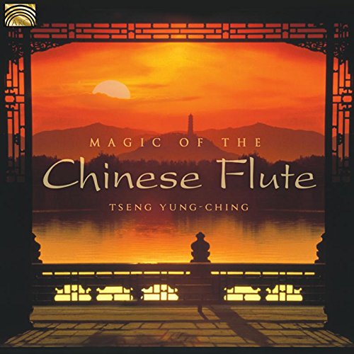 "Album cover featuring a serene Chinese landscape with 'Magic of the Chinese Flute' text."