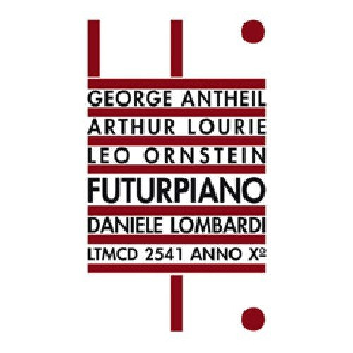 A white CD cover with red and black text, featuring composer names and "FUTURPIANO".