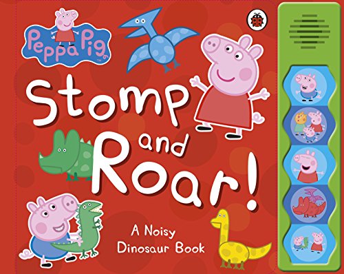 "Peppa Pig children's book cover featuring cartoon characters and a green sound panel."