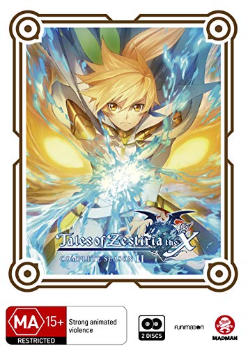 DVD cover for "Tales of Zestiria the X" featuring an anime character with glowing armor.