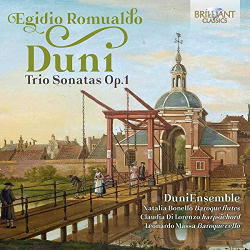 CD cover with 18th-century bridge scene, featuring green title text and performer names.