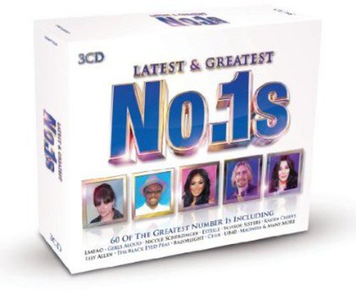 White CD box set titled "No.1s" with artist photos on a plain background.
