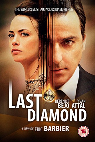 "DVD cover for 'The Last Diamond' featuring a man and woman with a diamond."
