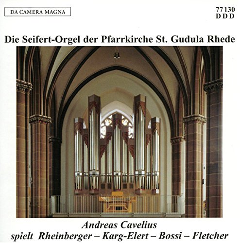 CD cover featuring a large pipe organ in a church with arched ceilings.