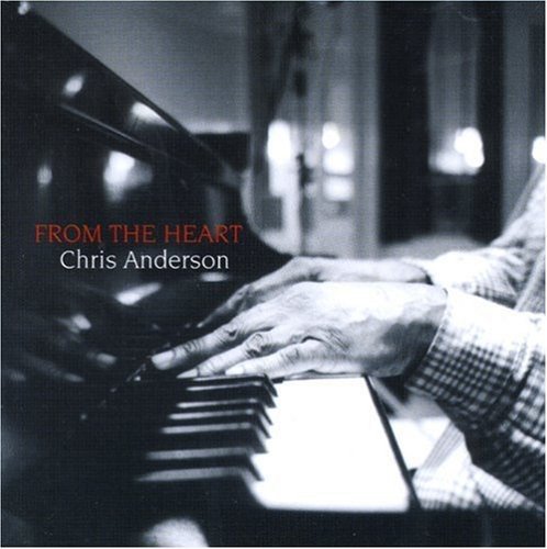 "Album cover with black and white image of hands playing piano, titled 'From the Heart'."
