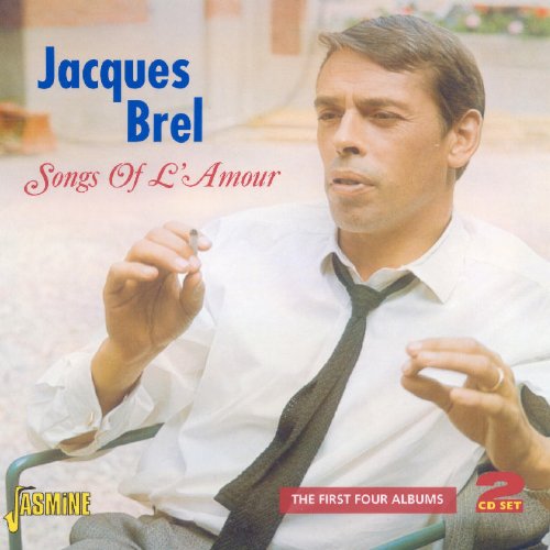 Jacques Brel CD cover featuring a man in a white shirt and black tie.