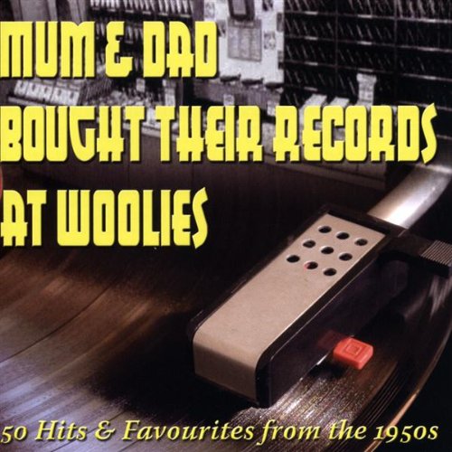 "Album cover with a record player and yellow text on a dark background."