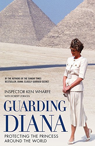 Book cover featuring Princess Diana in white, standing before the Pyramids of Giza.