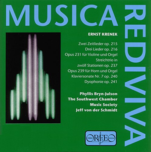 "Green CD cover with blue title 'MUSICA REDIVA' and sound wave graphic."