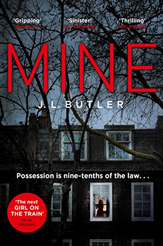 "Book cover of 'Mine' by J.L. Butler, featuring a dark house with bare trees."