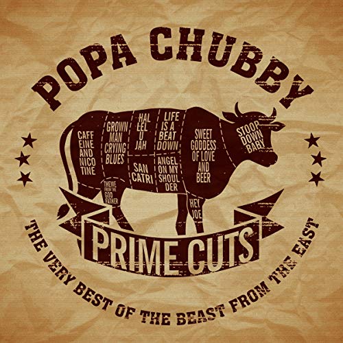 CD cover for Popa Chubby’s “Prime Cuts” featuring a cow diagram.