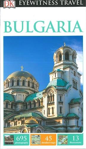 "Travel guide book cover featuring a white church with green and gold domes."