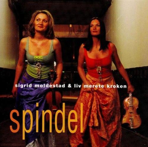 "CD cover featuring two women in colorful dresses, one holding a violin."