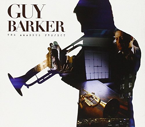 "Album cover with a silhouette of a man holding a trumpet, multiple images layered."