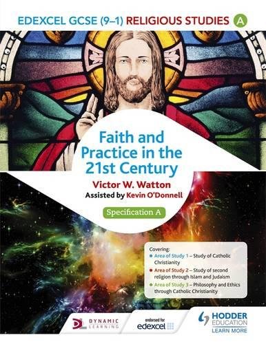 The image depicts a textbook cover featuring Jesus Christ in stained glass.