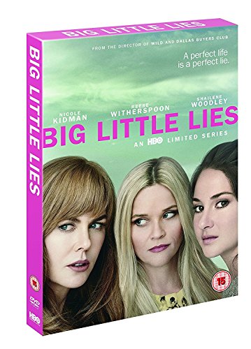 "Big Little Lies Season 1 DVD case with three women's faces and pink spine."