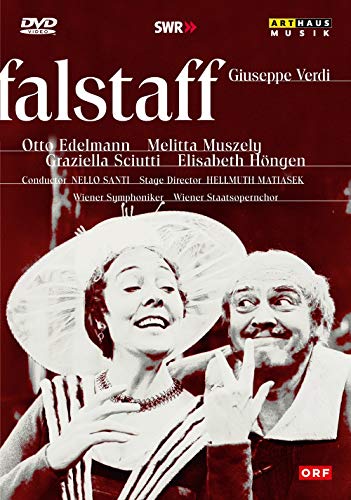DVD cover for "Falstaff" featuring a man and woman in 18th-century attire.