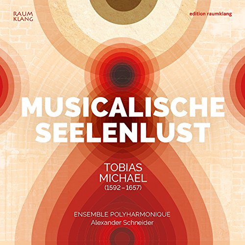"CD cover with red and orange concentric circles, white text, and beige background."