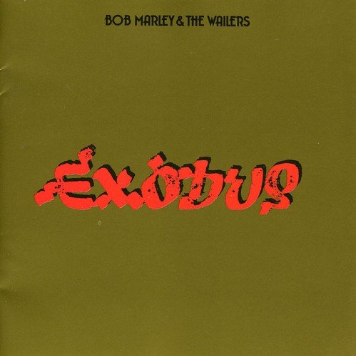 Tan album cover with "Exodus" in red graffiti and "Bob Marley & The Wailers" in black.