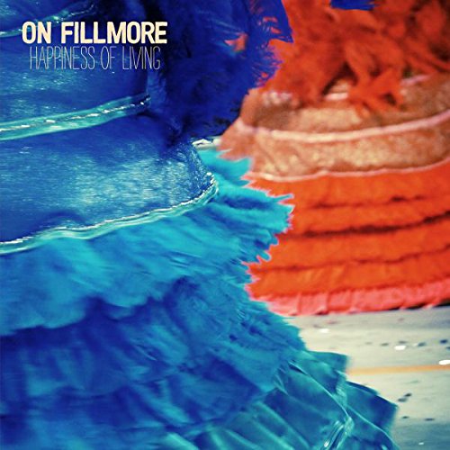 A blue and orange skirt is shown, with "On Fillmore" and "Happiness of Living" text.