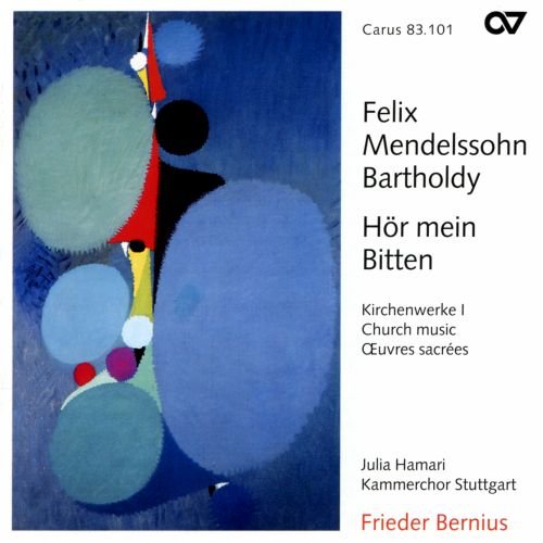 "CD cover with abstract blue artwork and black and red text on white background."