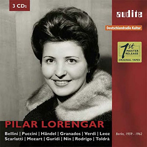 Black-and-white image of a smiling woman on a red and black CD cover.