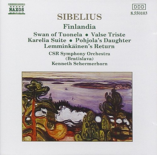 CD cover with abstract landscape painting and green and brown text on white background.