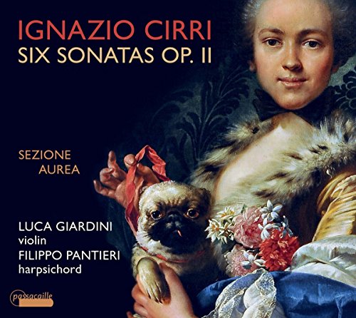 CD cover featuring a 18th-century portrait of a woman holding a pug dog.