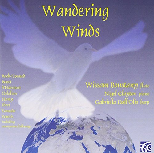 "Wandering Winds" CD cover featuring a white dove flying over a globe.