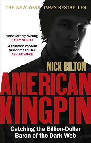 "Book cover of 'American Kingpin' with a man's face and red title text."