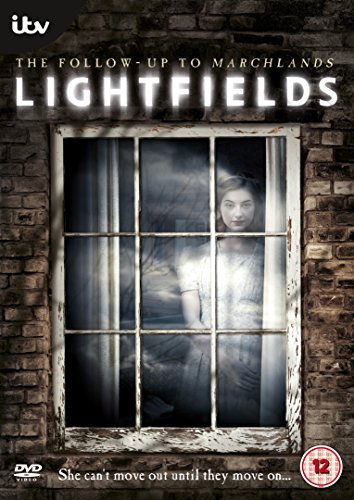 DVD cover for "Lightfields" showing a girl trapped behind a grimy window.