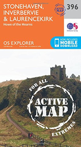 OS Explorer Map Active (396) Stonehaven, Inverbervie and Laurencekirk (OS Explorer Active Map)