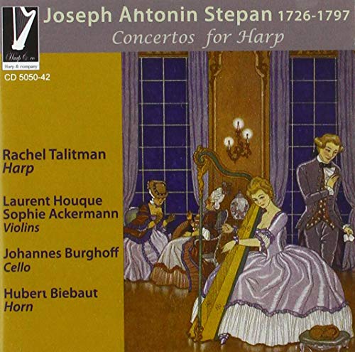 "CD cover featuring a 18th-century illustration of a woman playing a harp."
