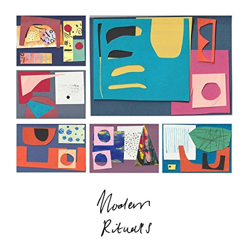 The image shows a vinyl album cover with abstract, colorful artwork and the title "Modern Rituals".