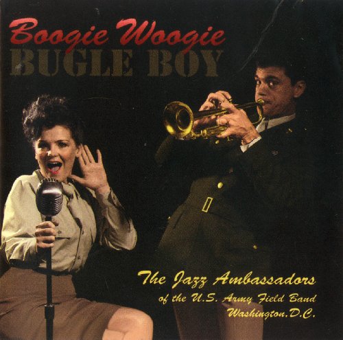 "CD cover featuring a man in uniform playing trumpet and a woman singing."