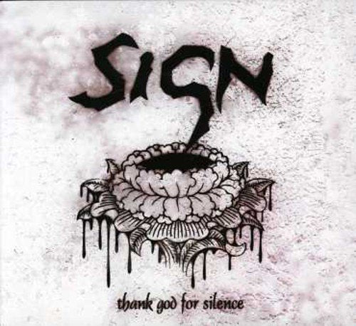 The image is a CD cover with a black-and-white flower illustration and text.