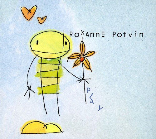 "Album cover art featuring a simple drawing of a person holding a flower."