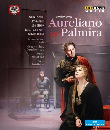Opera cover with man standing behind a kneeling woman, dramatic scene.